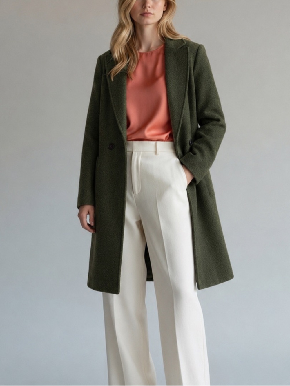 J Crew Italian Boiled Wool Two Button Double Breasted Daphne Coat - Picture 1 of 5